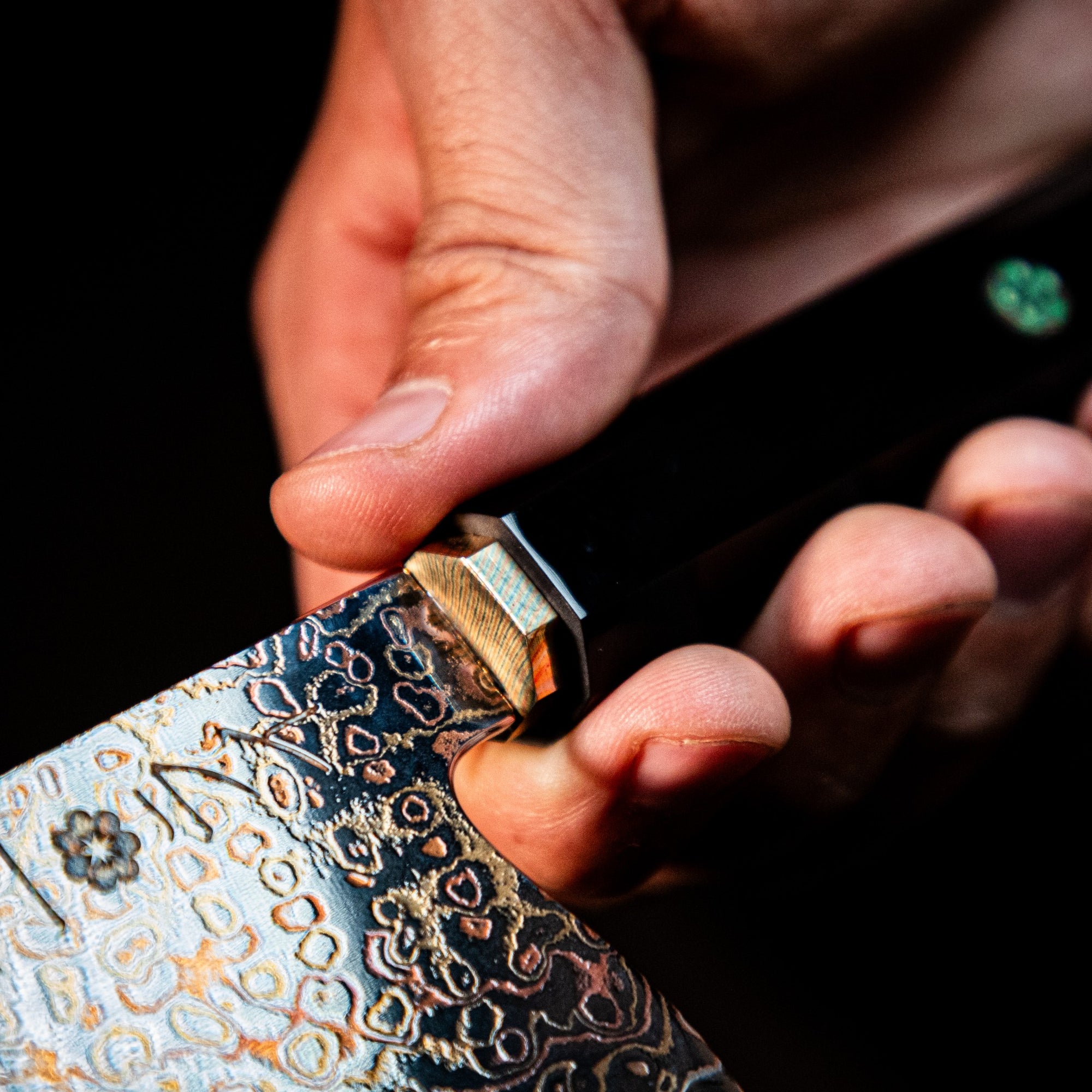 Cuchillo Chef Copper Damasco Premium