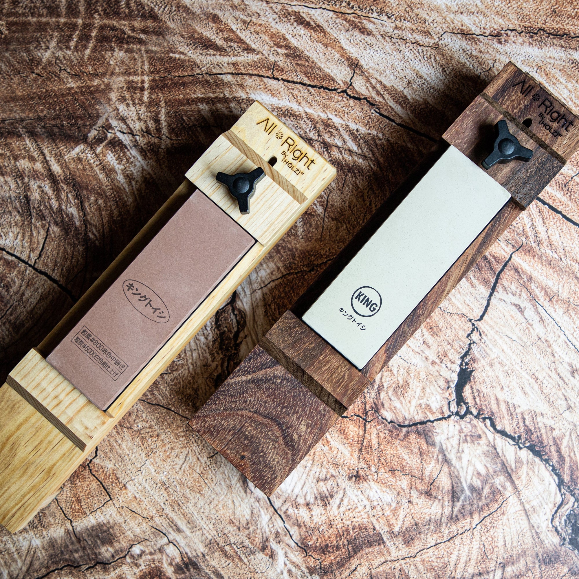 Soporte para piedra de afilado ajustable artesanal