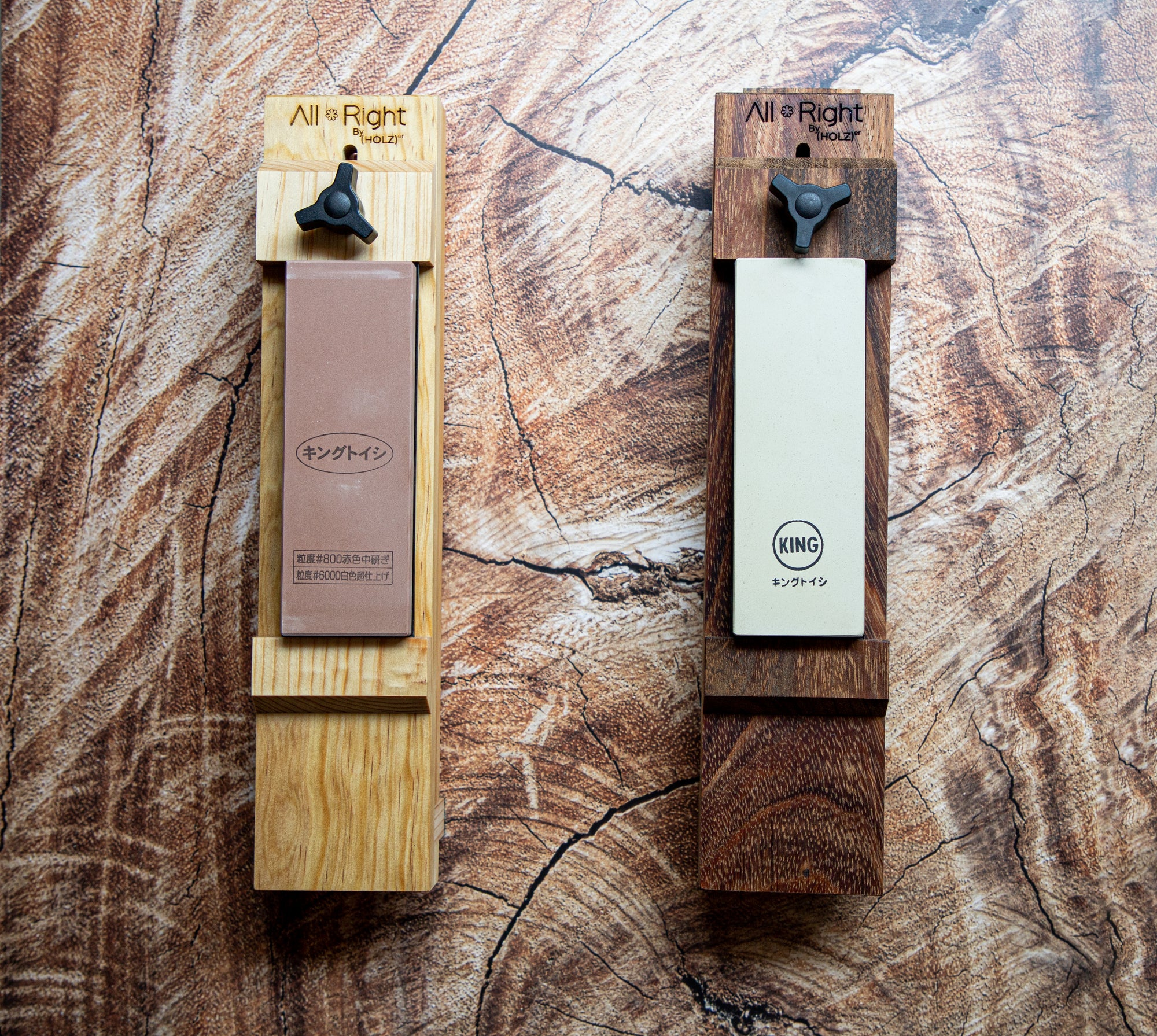 Soporte para piedra de afilado ajustable artesanal