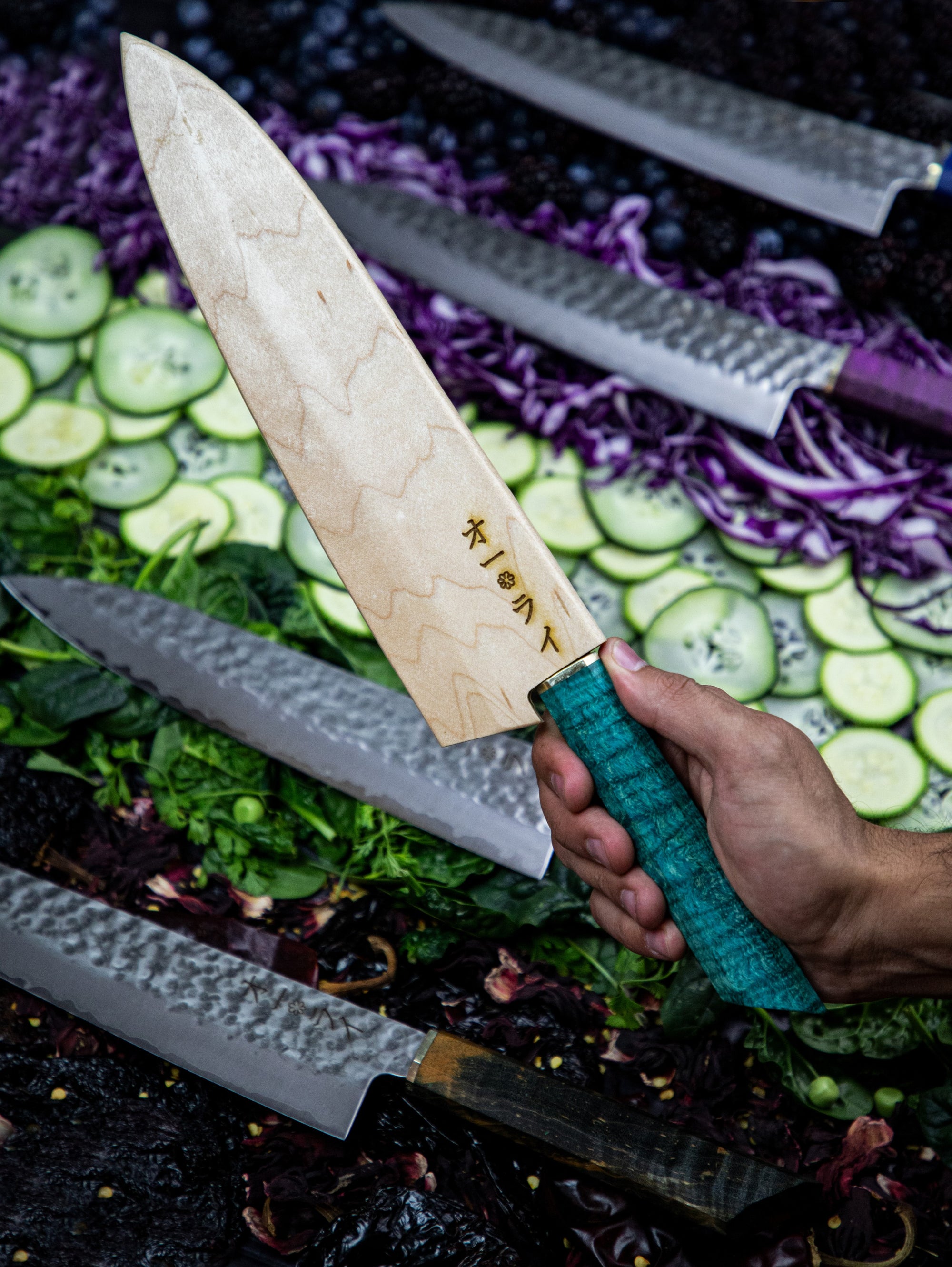 Cuchillo Gyuto Damasco Martillado