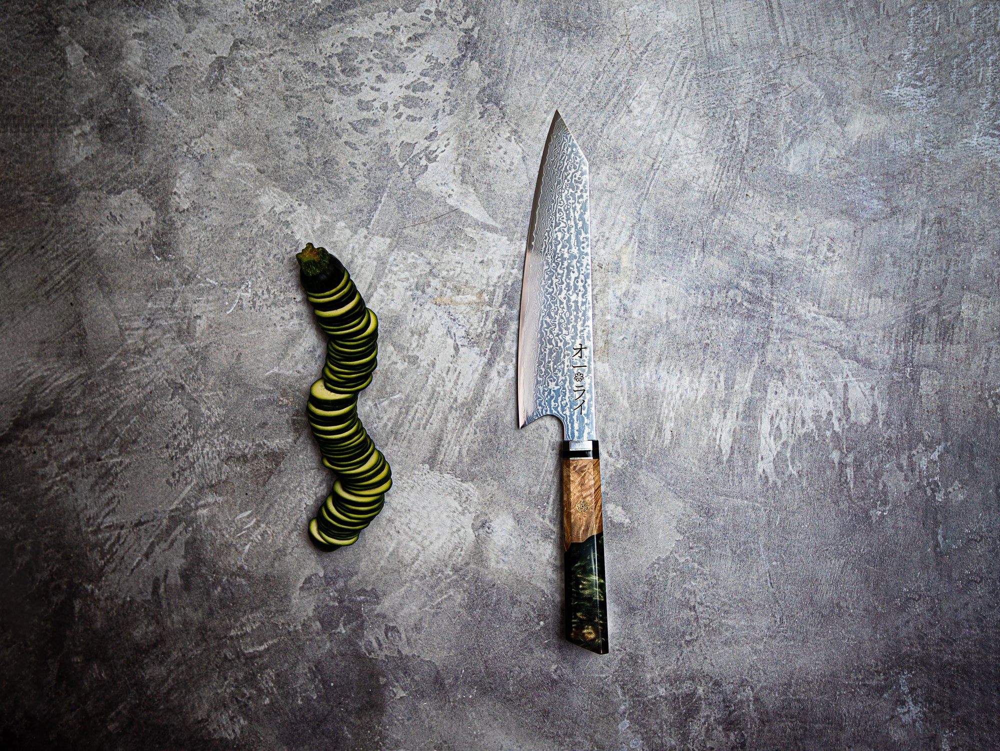 Cuchillo Kiritsuke Acero Damasco Japonés