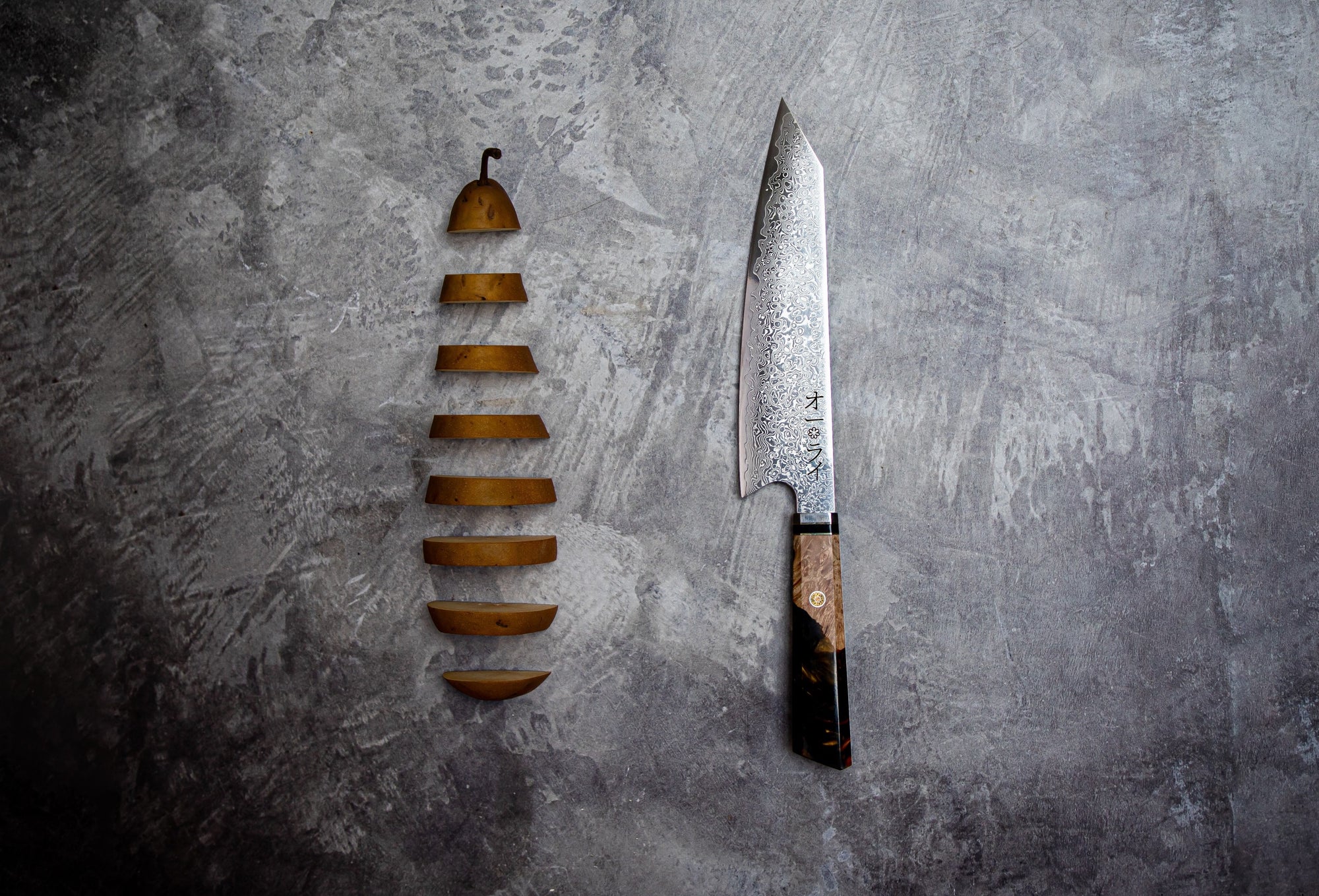 Cuchillo Kiritsuke Acero Damasco Japonés