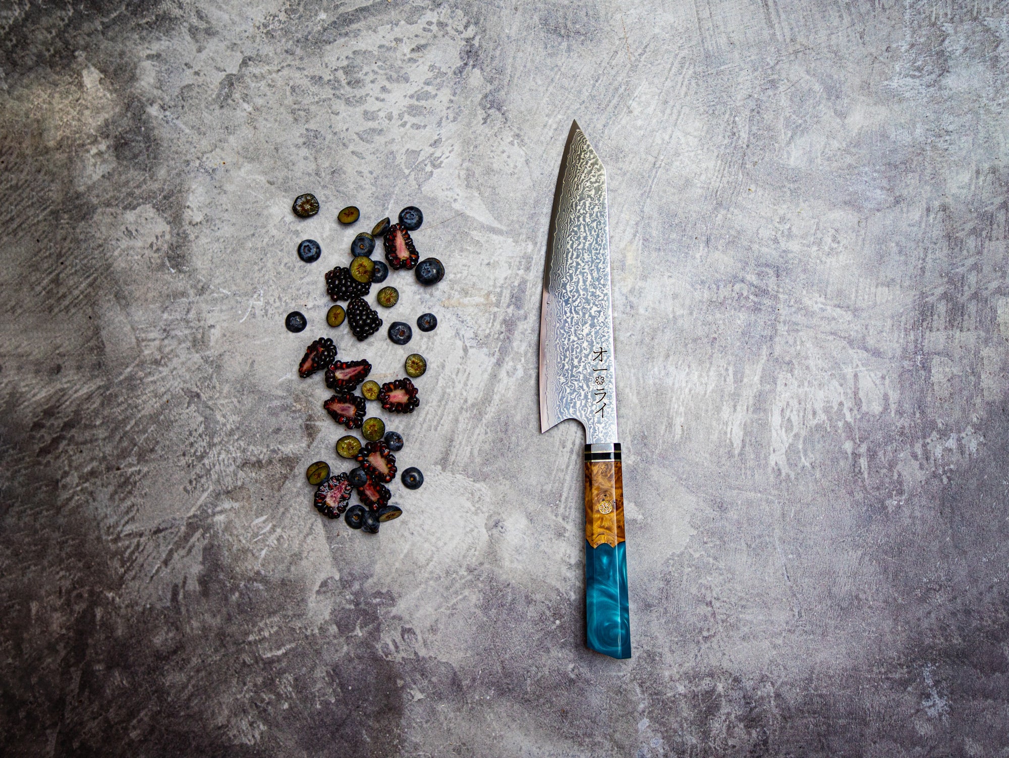 Cuchillo Kiritsuke Acero Damasco Japonés