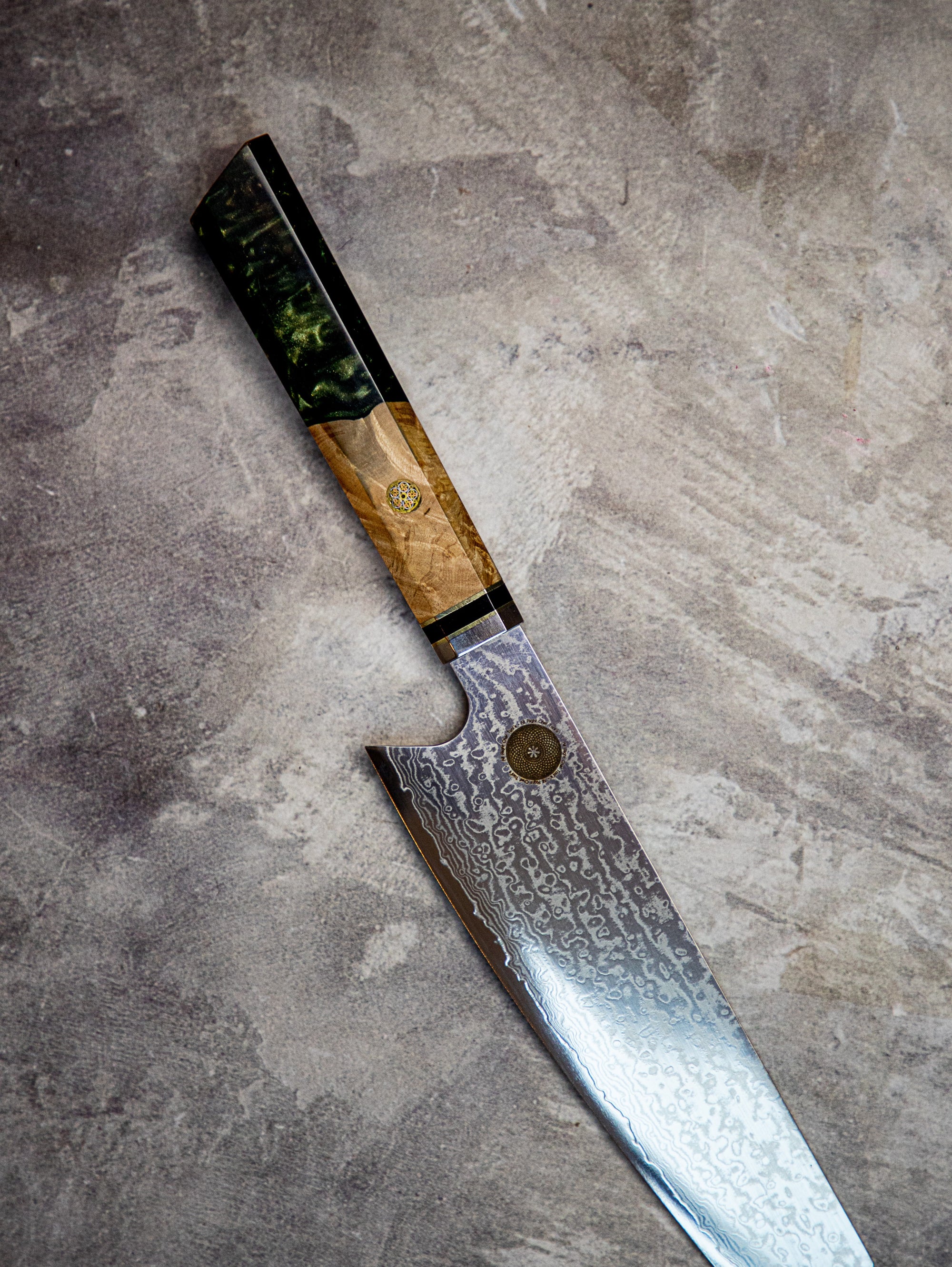 Cuchillo Kiritsuke Acero Damasco Japonés