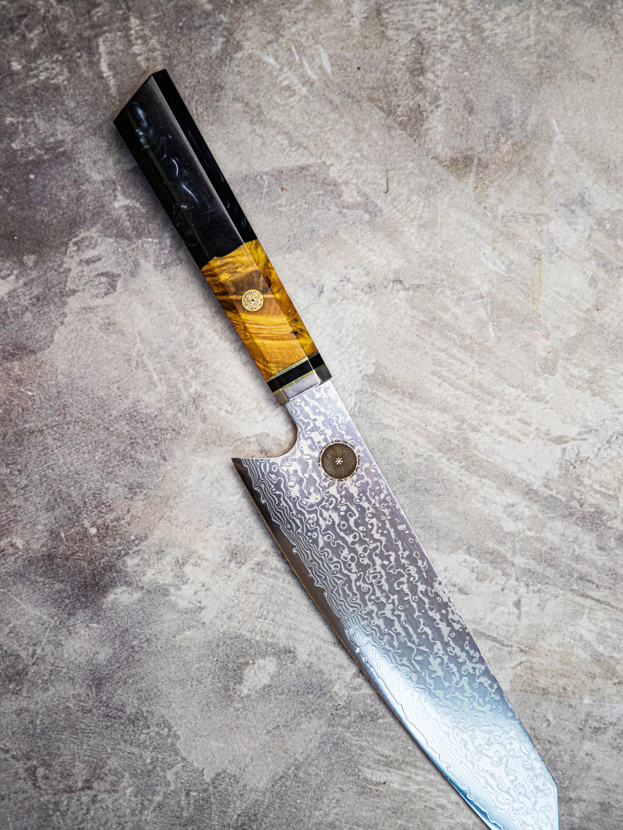 Cuchillo Kiritsuke Acero Damasco Japonés