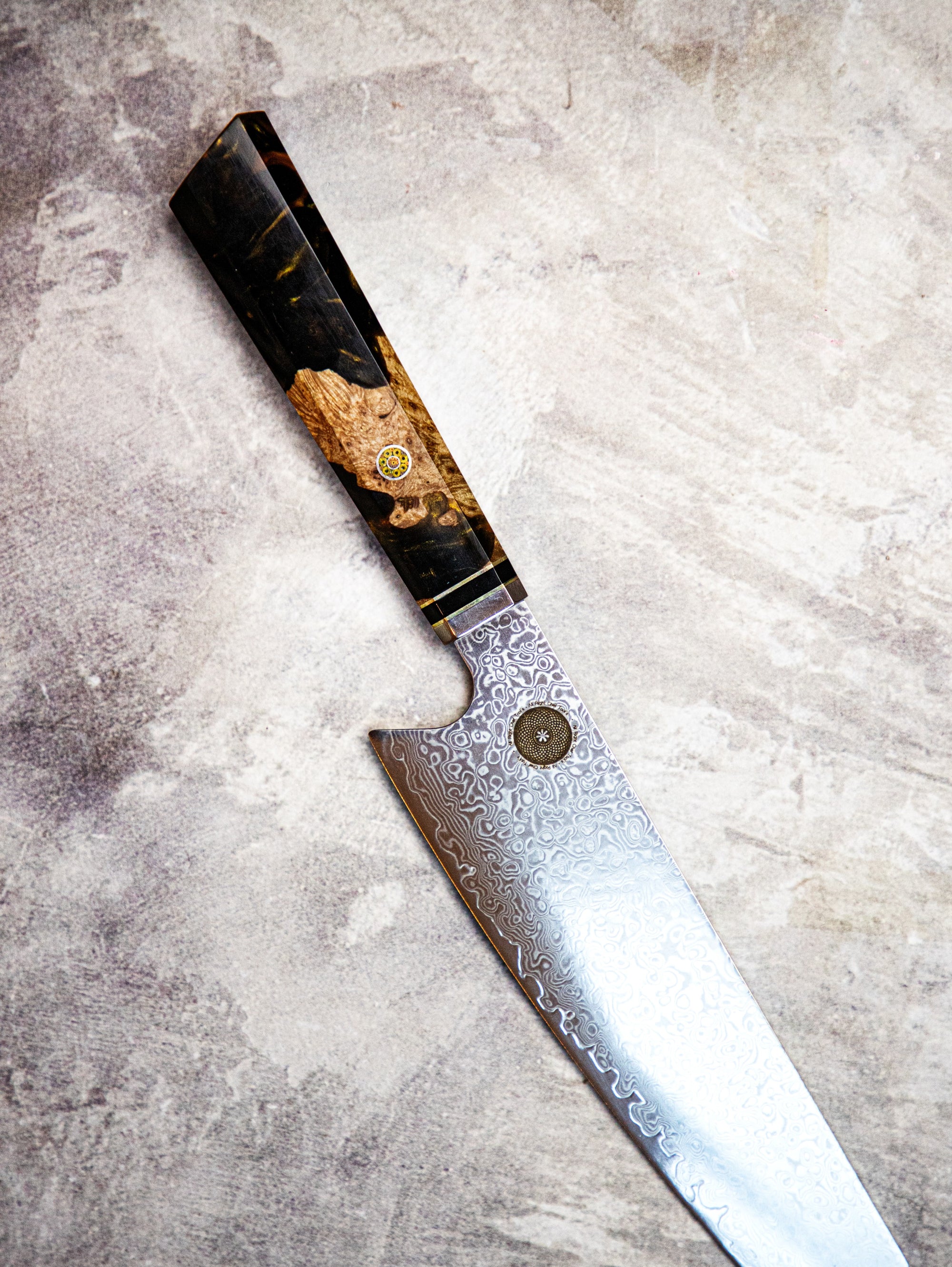 Cuchillo Kiritsuke Acero Damasco Japonés