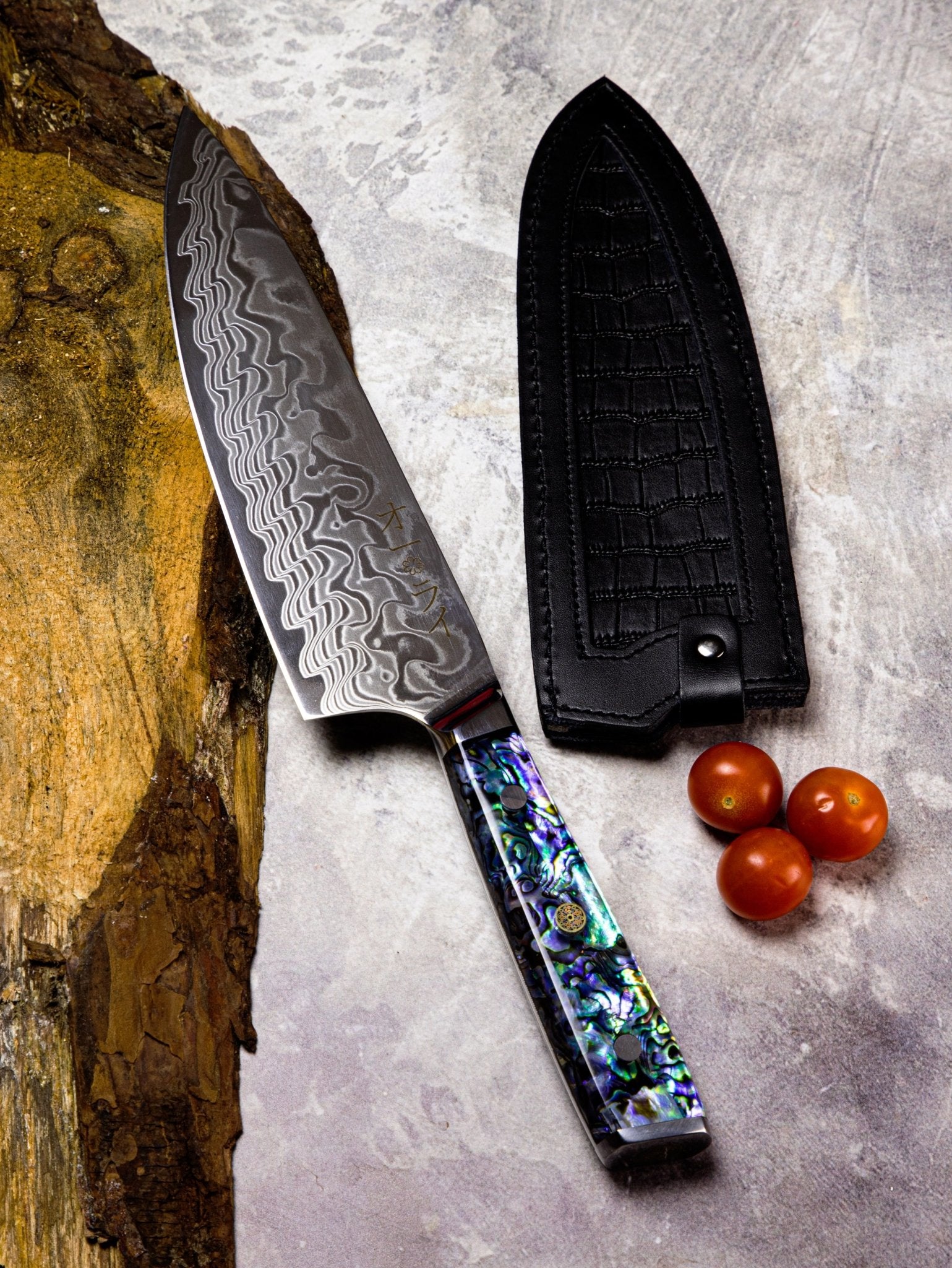 Cuchillo Chef Acero Damasco - Colección Abulón - All Right Chef Tool´s