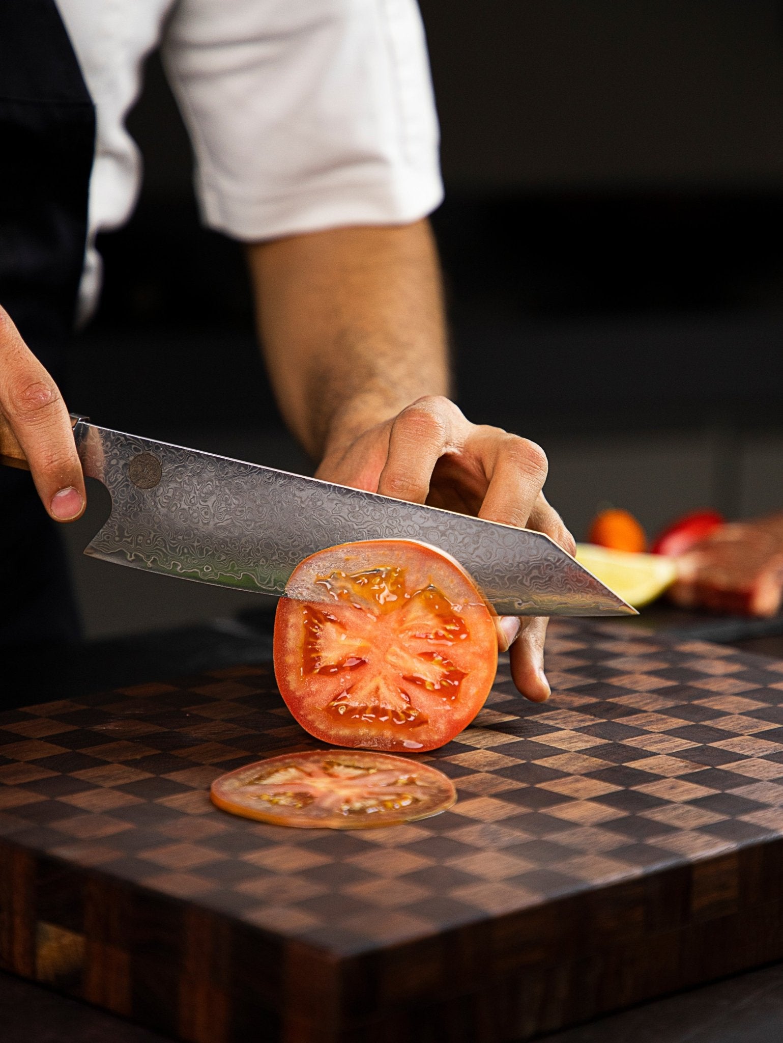 Cuchillo Kiritsuke Acero Damasco Japonés - All Right Chef Tool´s