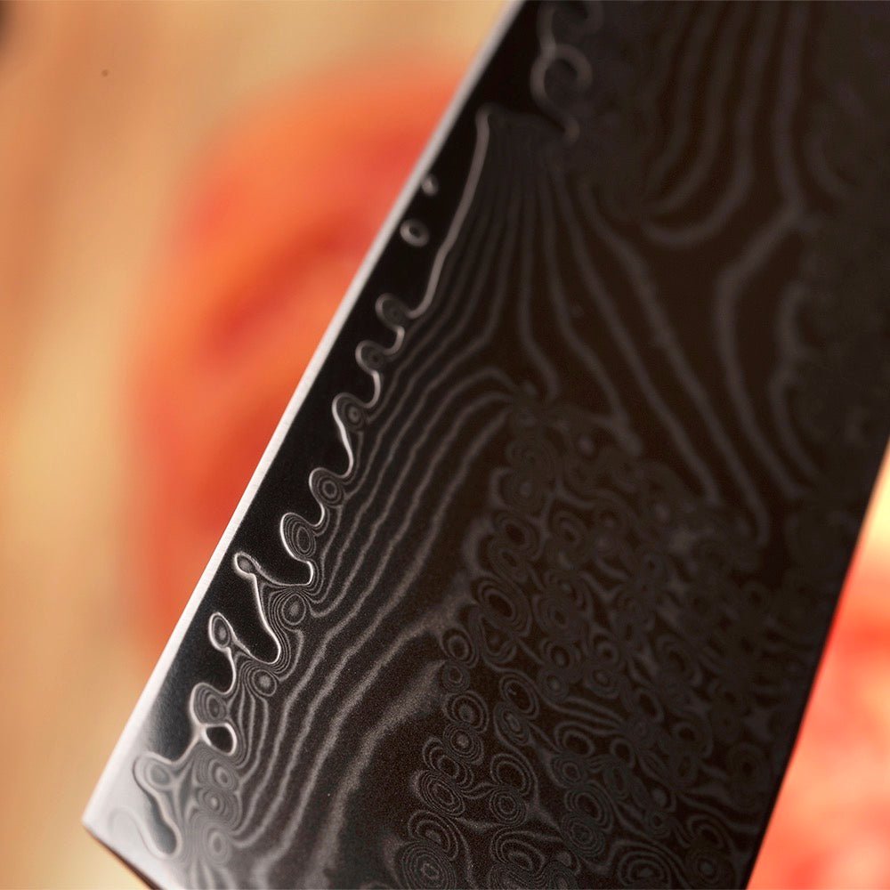 Cuchillo Petty Santoku Acero Damasco - Colección Camuflaje - All Right Chef Tool´s
