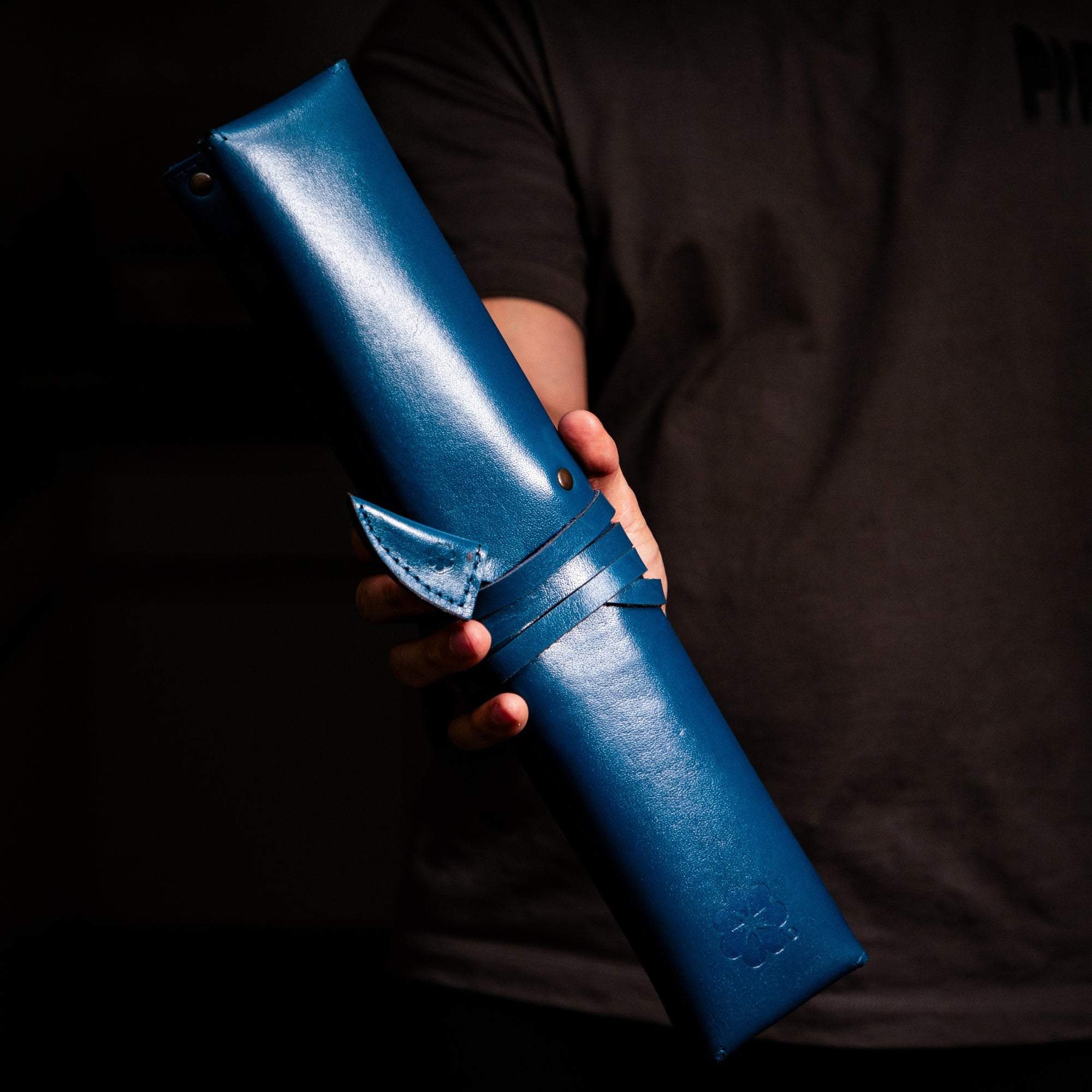 Estuche Compacto de Piel para Cuchillos