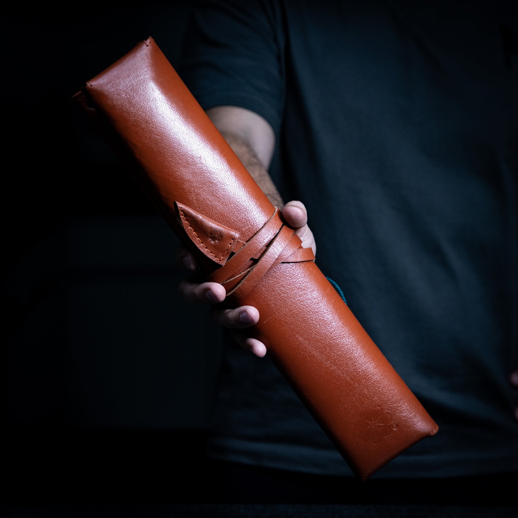 Estuche Compacto de Piel para Cuchillos