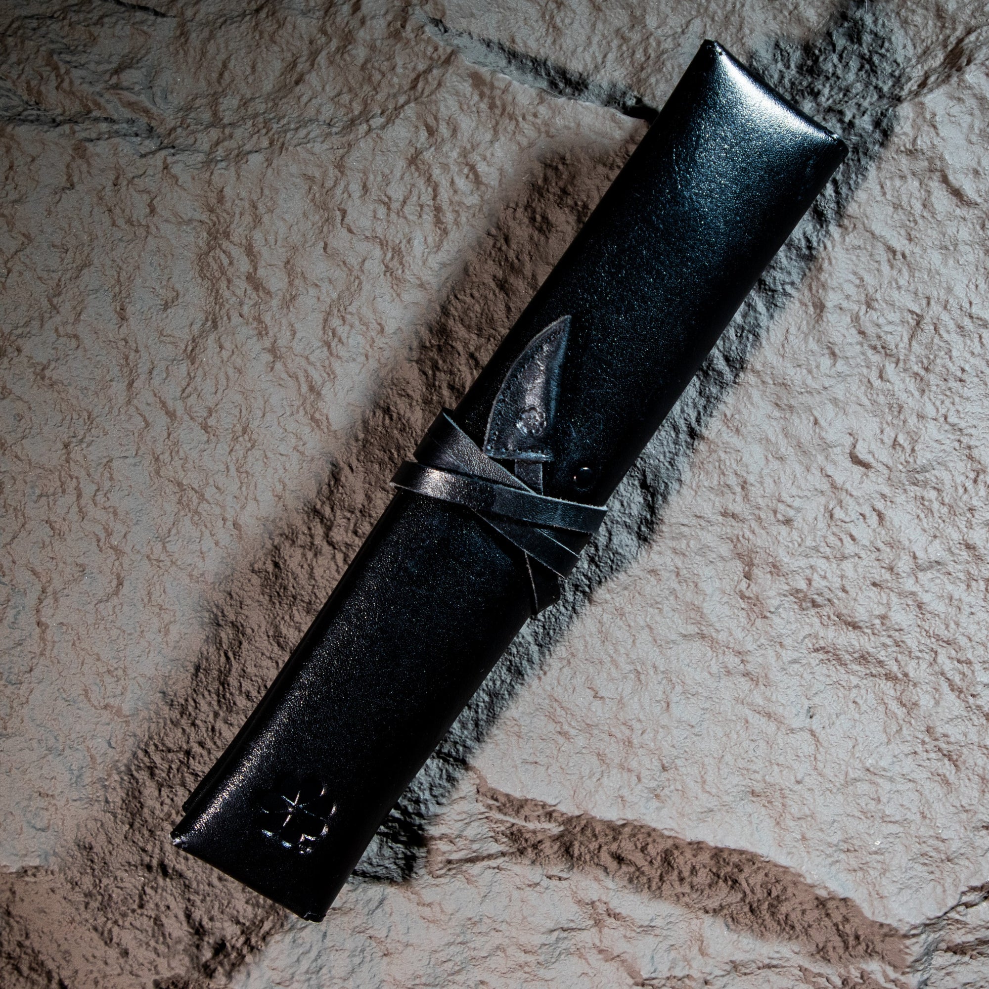 Estuche Compacto de Piel para Cuchillos