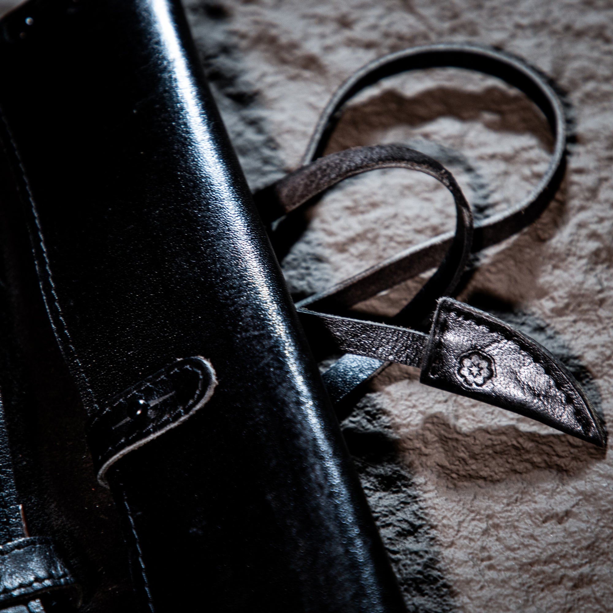 Estuche Compacto de Piel para Cuchillos