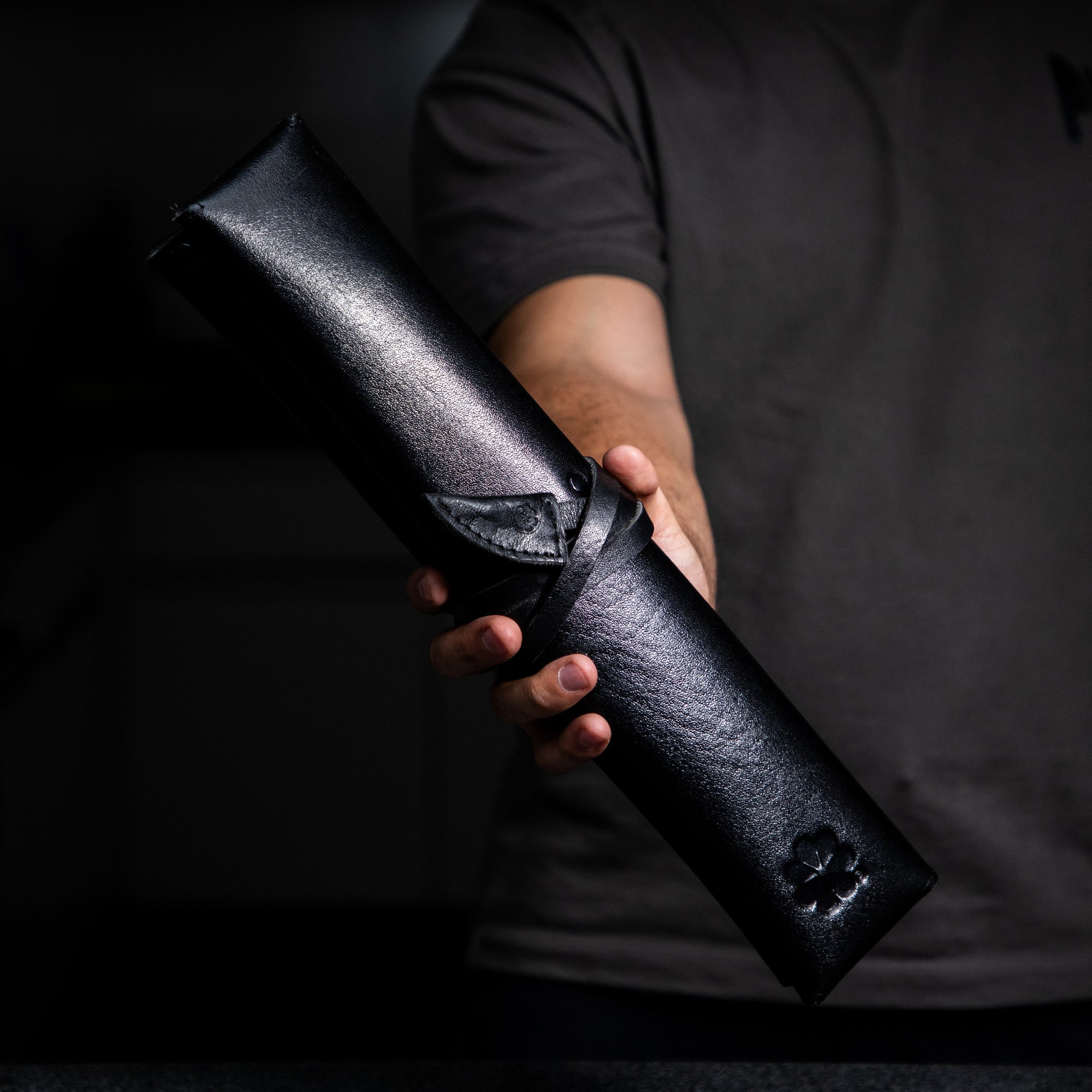 Estuche Compacto de Piel para Cuchillos