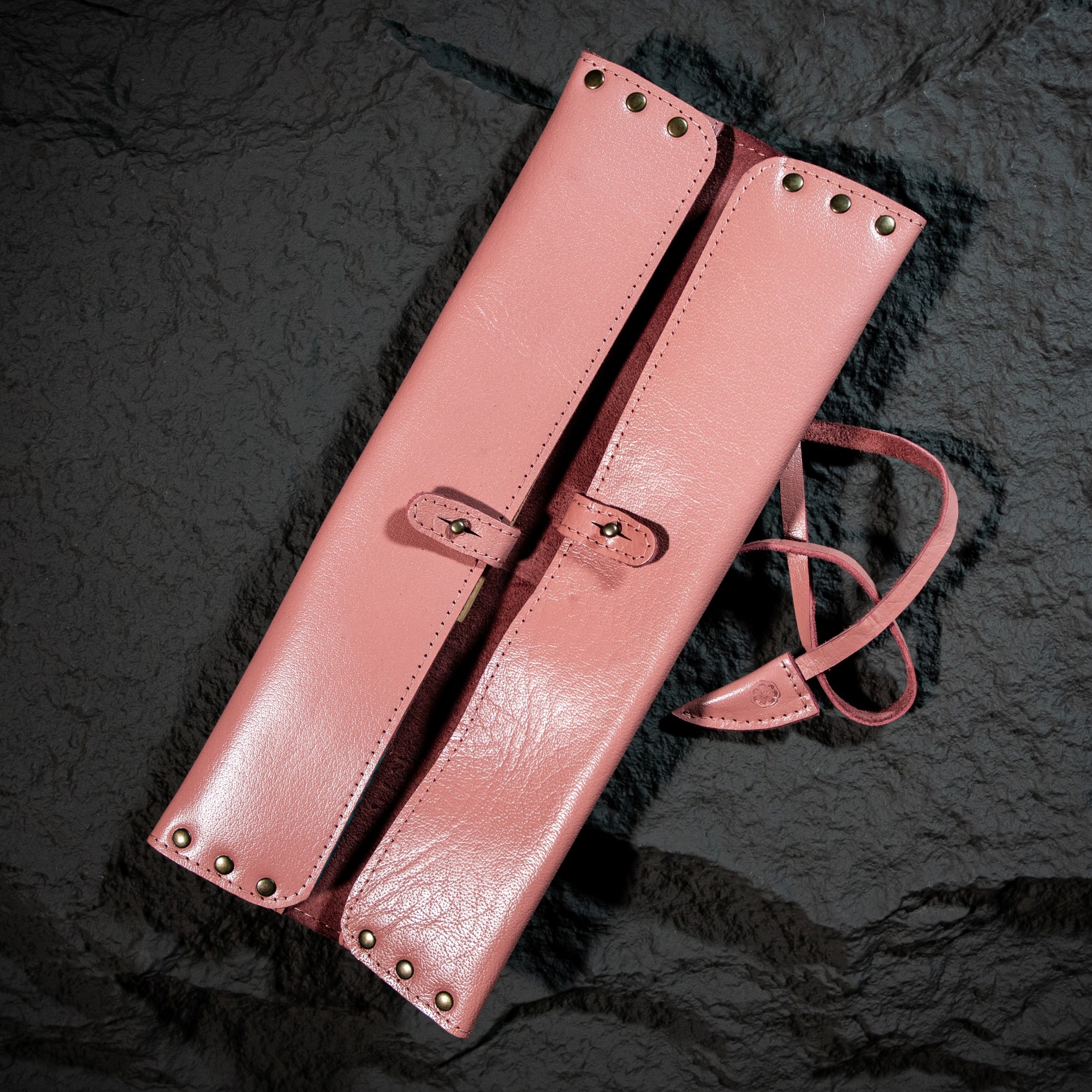 Estuche Compacto de Piel para Cuchillos