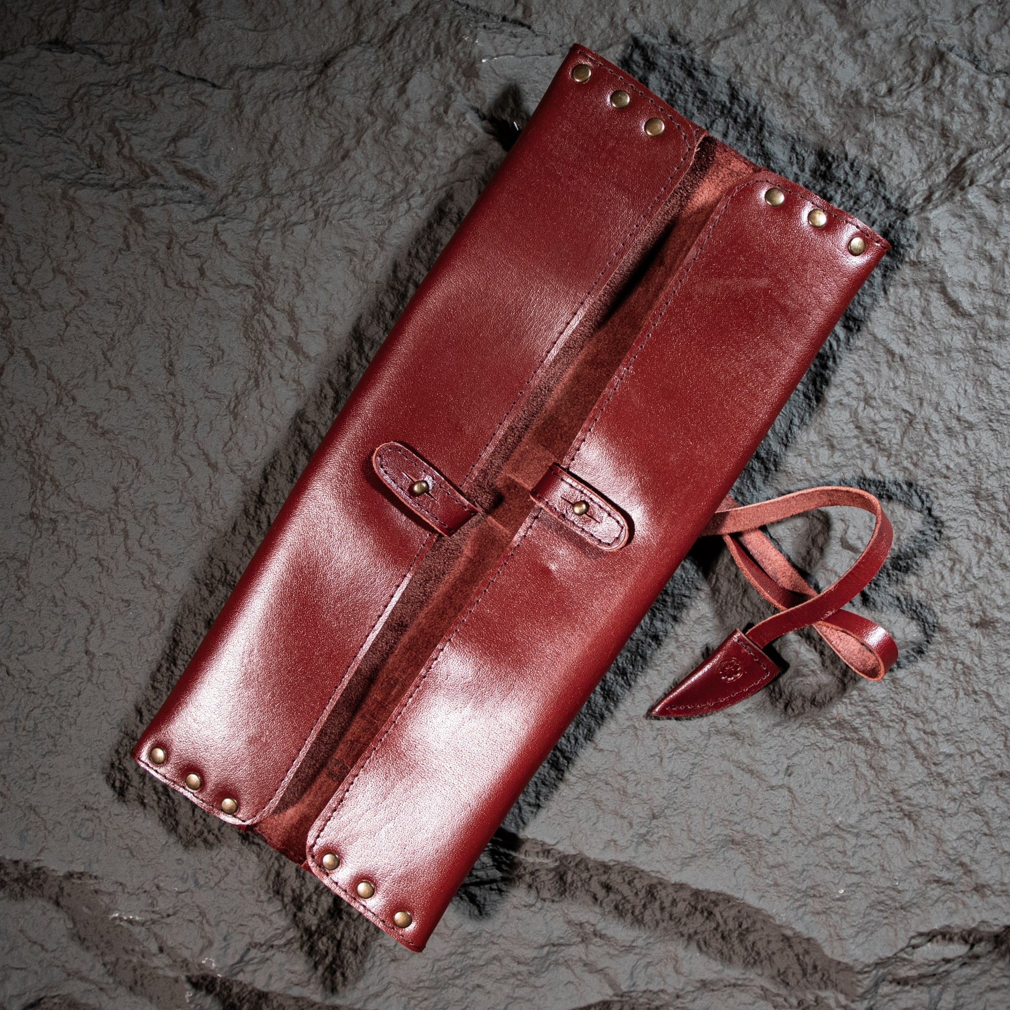 Estuche Compacto de Piel para Cuchillos