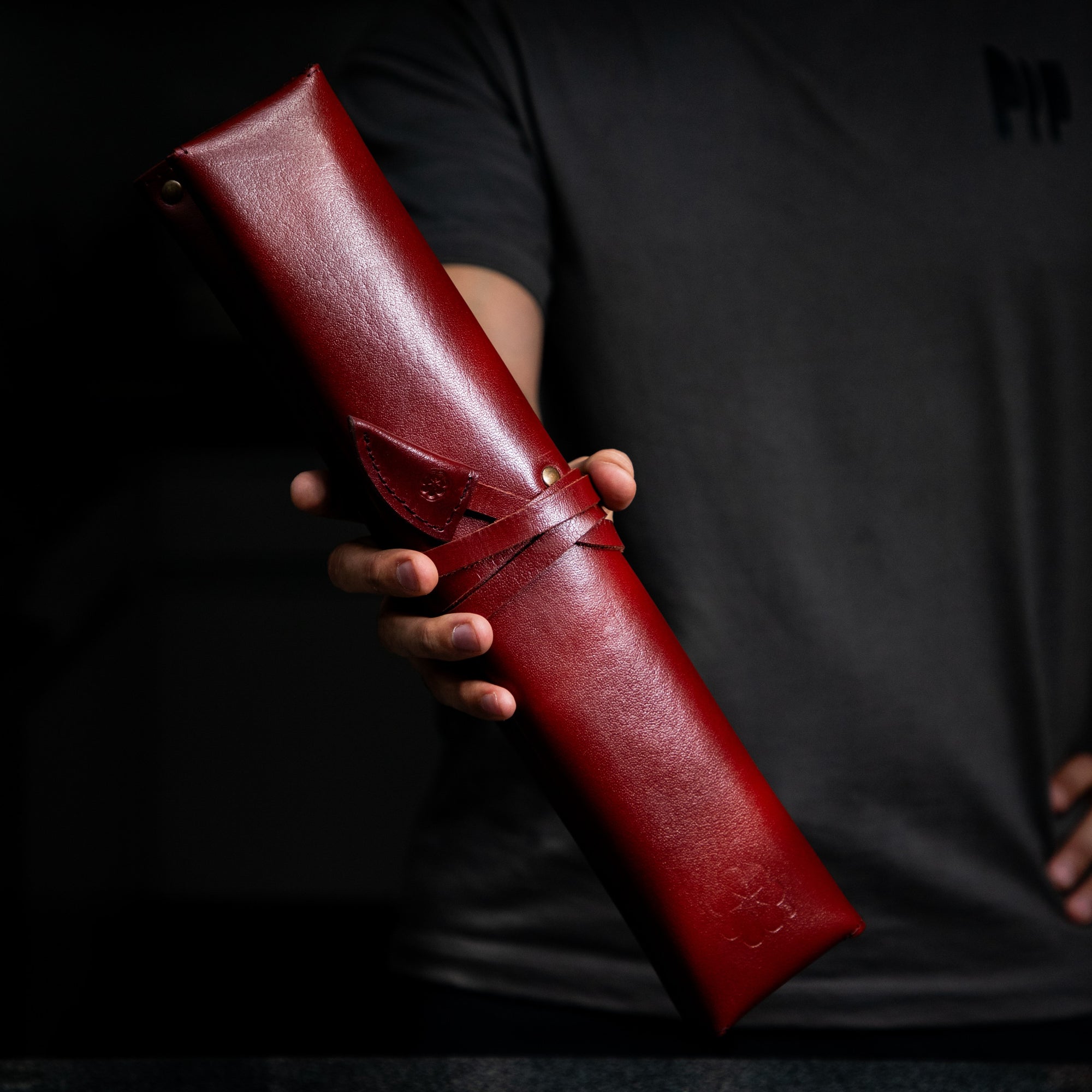Estuche Compacto de Piel para Cuchillos