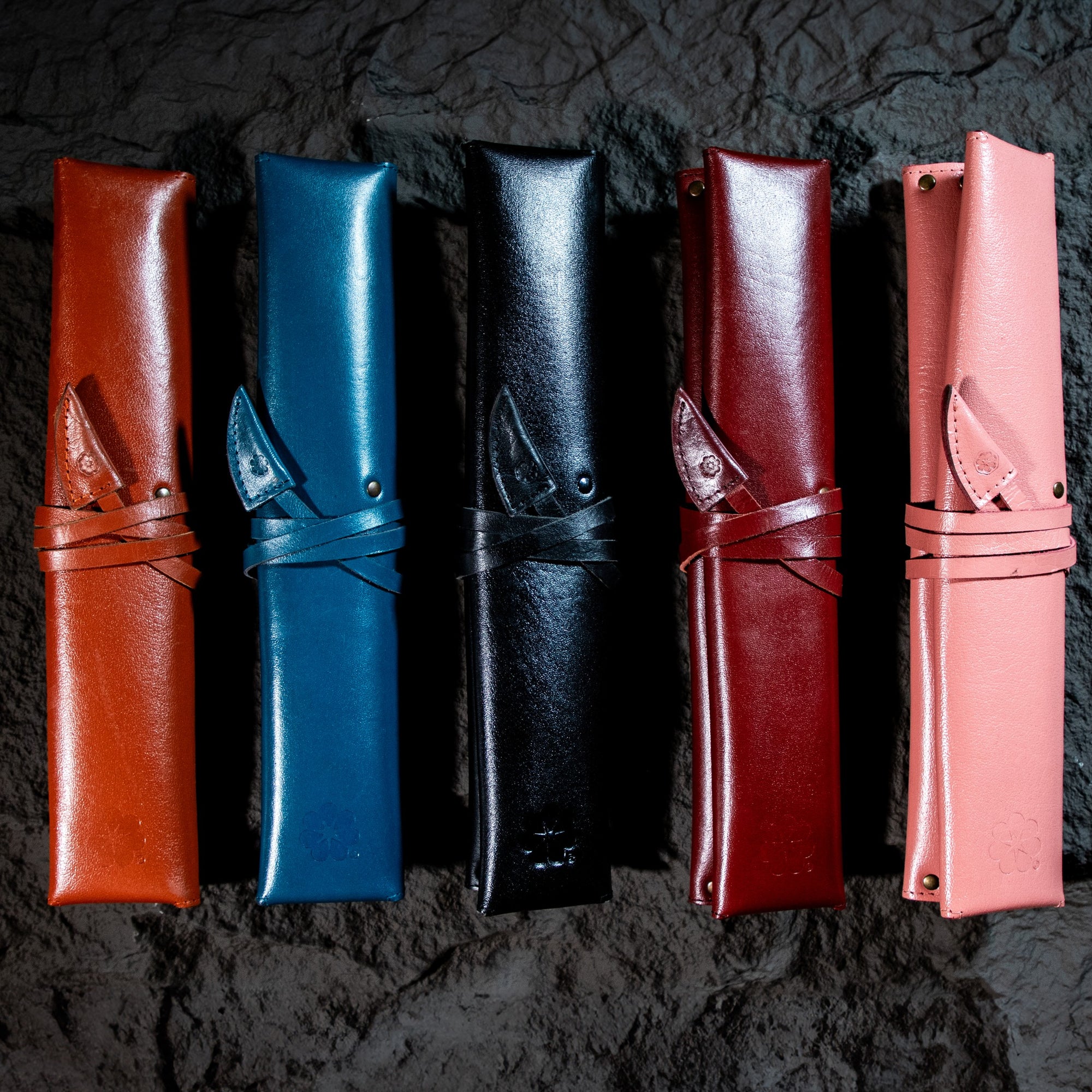 Estuche Compacto de Piel para Cuchillos
