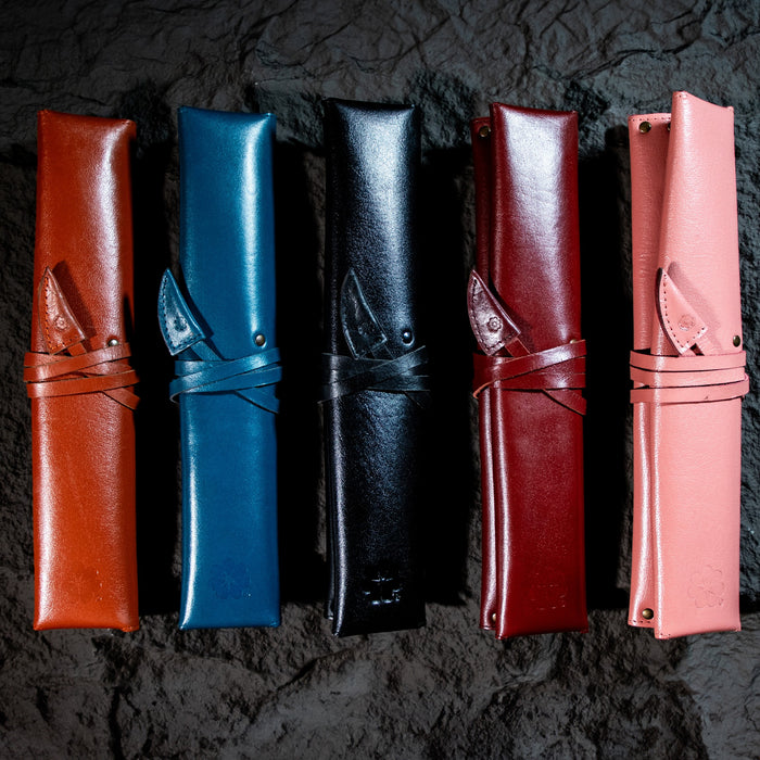 Estuche Compacto de Piel para Cuchillos