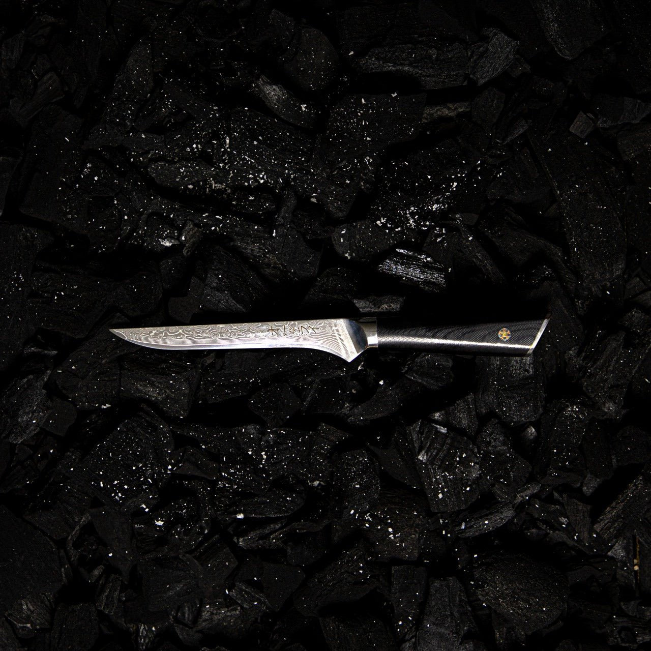 Cuchillo Deshuesador Acero Damasco - Colección DARKNIFE - All Right Chef Tool´s