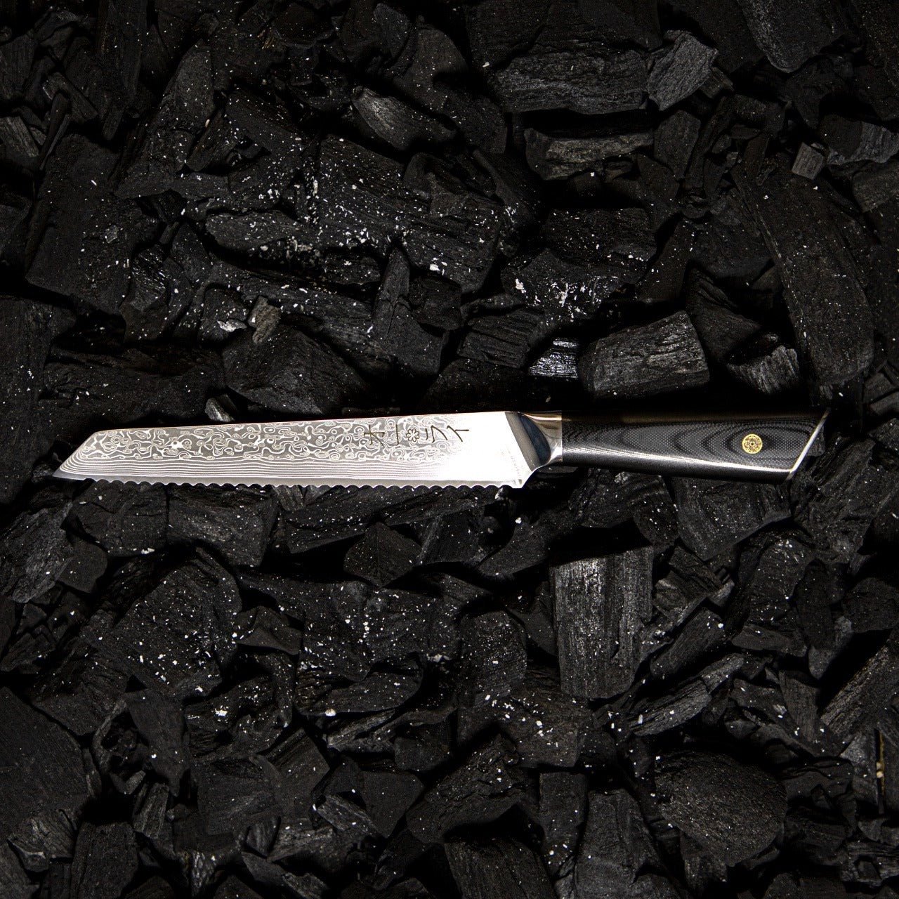 Cuchillo Sierra Acero Damasco - Colección DARKNIFE - All Right Chef Tool´s