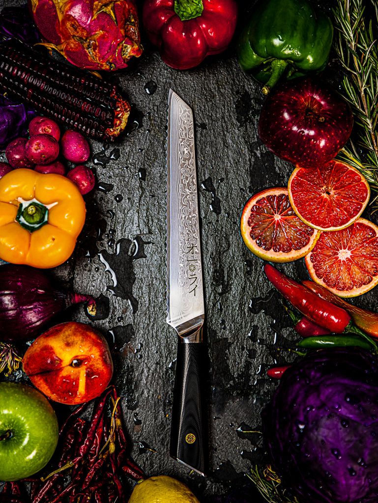 Cuchillo Sierra Acero Damasco - Colección DARKNIFE - All Right Chef Tool´s